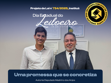 Projeto de Lei nº 734/2025, institui: Dia Estadual do Leiloeiro - 19 de outubro